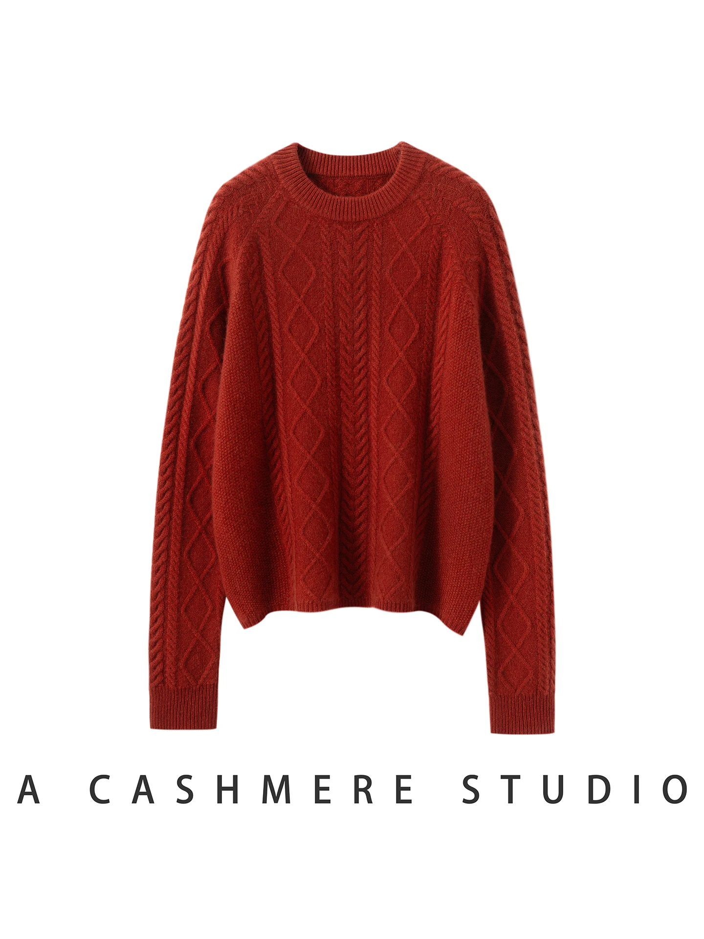 TLOML Women's 100% Cashmere Sweater O-neck Cable Knitt Pullover Autumn Winter Thicken Soft Cashmere Basic Short Style Loose Tops - AliExpress Sweaters&Jumpers