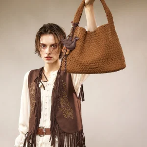 JACD Li Mengying Three Gorges Museum Collaborative Handwoven Large Capacity Women's Tote Bag Casual Minimalist Style Zipper C... - AliExpress Women's Handbags