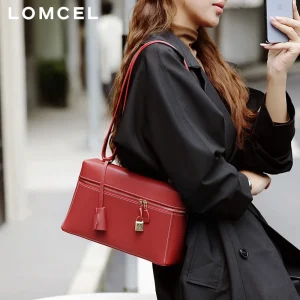 LOMCEL 66 New fall/winter genuine leather box style backpack for daily commuting, stylish single shoulder crossbody bag with - AliExpress Women's Handbags
