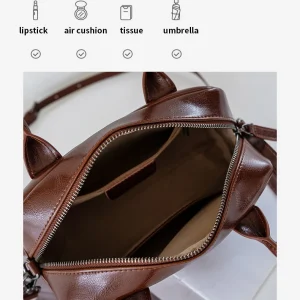 New Women's Genuine Leather Crossbody shoulder Bag Luxury Designer Handbag Bag Vintage Soft Waxed Cowhide Ladies Messenger Bag - AliExpress Women's Handbags