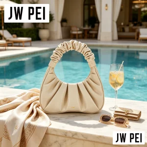 Luxury JW PEI Women Cloud Bag Soft Faux Leather Ruched Handle Hobo Purse Pleated Underarm Bag Casual Shopping Shoulder Handbag - AliExpress Women's Handbags