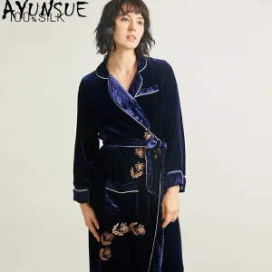 AYUNSUE 100% Mulberry Silk Women's Robes 19MM Silk 2026 Autumn and Winter Homewear Pyjamas Femme Sleepwear Пижама Женская - AliExpress Women's Sleep & Lounge