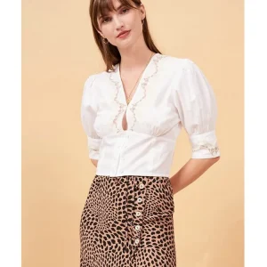 Retro Style Pure Cotton Lace Trim Top Hollow out Design Summer New Arrival Women's Shirt Commute Style Slim Fit Short Sleeve - AliExpress Shirts & Blouses