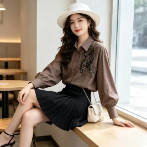Women Summer Beaded Sequin Long Sleeve Shirt - AliExpress Shirts & Blouses
