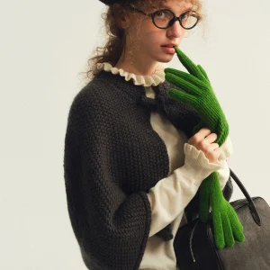 Handmade Woolen Cloak oulder Wrap Thi Knitted Piggie Piggie Vintage Sle Women's Cardigan Wool 00% Autumn Faion - AliExpress Sweaters&Jumpers