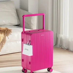 Dta2026 New Small 20-Inch Women's Travel Suitcase Wide Pull Rod 22 Pink Color Soft Pc Material Tsa Password Lock - AliExpress Luggage