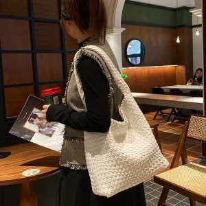 Woven Tote Bags for Women Soft Leather Tote Bag Woven ladies Handbags Summer Shoulder Bag Large Capacity Top-handle Bag - AliExpress Women's Handbags