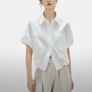Elle Retro Plaid Bubble Sleeve Casual Shirt Women's Summer New Design Loose Fit Cotton Shirt Casual Style Commute Wind Shirt - AliExpress Shirts & Blouses