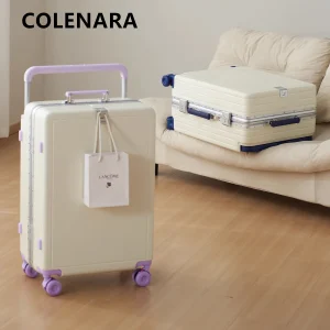 COLENARA Luggage High Quality Women's Boarding Box Aluminum Frame Trolley Case 20"22"24"26 Inch PC Password Box Suitcase - AliExpress Luggage