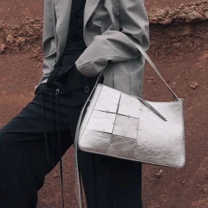 Silver Fashion Niche Unique Genuine Leather Women BagHandbag Real Leather Simple Lady Underarm Shoulder Crossbody Bag Big - AliExpress Women's Handbags