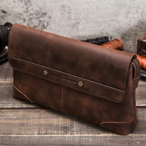 Fashionable British Style Top Layer Cowhide Crazy Horse Cowhide Men Handbag Multi Functional Genuine Leather Casual Storage Bags - AliExpress Women's Handbags