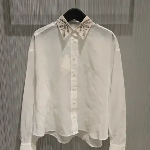 Elegant Slimming Casual Long Sleeve Shirt 2026 New Style Luxury Embroidered Beaded Turn-down Collar Straight Cut Women's Top - AliExpress Shirts & Blouses