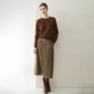 Seamless one-piece ready to wear~100% cashmere sweater, women's round neck autumn and winter pullover warm sweater knitted shirt - AliExpress Sweaters&Jumpers