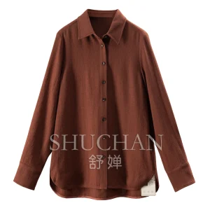 2026 Winter Shirt Warm Soft New Waxy Commuter Herringbone Pattern 100% Wool Shirt Women's E094 - AliExpress Shirts & Blouses