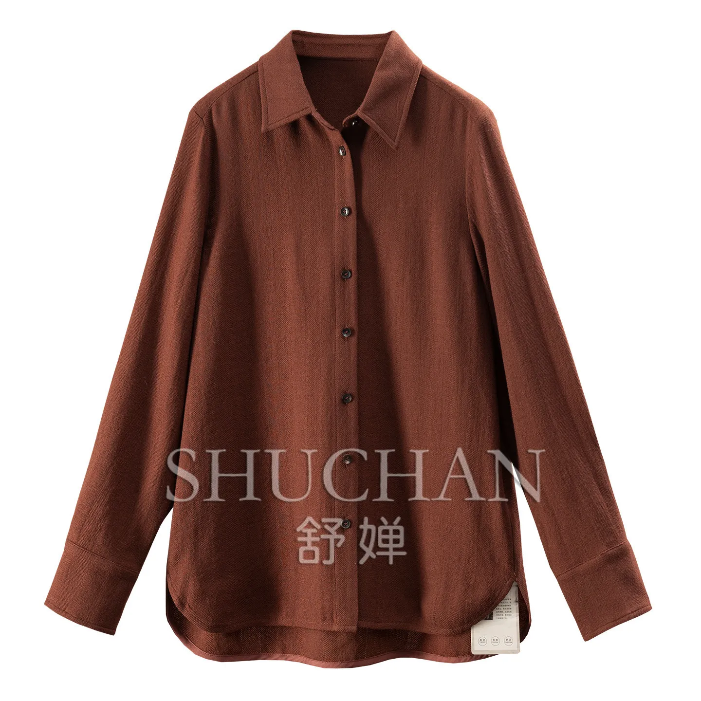 2026 Winter Shirt Warm Soft New Waxy Commuter Herringbone Pattern 100% Wool Shirt Women's E094 - AliExpress Shirts & Blouses