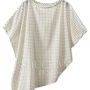 French Blouse Geometric Printing Irregular Hem with Cut Sleeves Silk Shirt Women's 54W4 Blusas Femininas Com Frete Gratis - AliExpress Shirts & Blouses