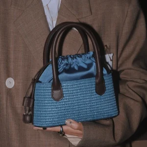 Fashion Niche Design Woven Bucket Bag Genuine Leather Women Tote BagHandbag Nice Real Leather Lady Shoulder Crossbody Bag Small - AliExpress Women's Handbags