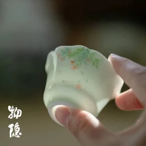 Wuyintang Underglaze Pastel Falling Flowers Autumn Kung Fu Set Home Use Women s Tea Thin Walled Master Cup - AliExpress Kitchen,Dining & Bar