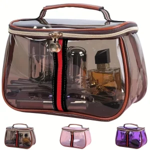 New Apple-themed makeup bag，Women's Large Capacity Transparent Toiletry Bag，Transparent travel bag with zipper。 - AliExpress Luggage