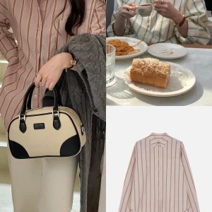 LEROBE 2025 New Vertical Stripe Simple Versatile Small Audience Design Sunscreen Long Sleeve Shirt Jacket Women's Business Ca... - AliExpress Shirts & Blouses