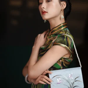 Elegant Silk  Shoulder Bag Embroidered Crossbody Handbag for Women Floral Pattern Ethnic Style Hard  Handbag - AliExpress Women's Handbags