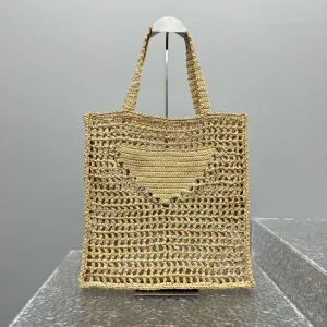 Summer Raffia Hand Woven Beach Bag Handbag Tote Bag Large Capacity Luxurious Design Casual Portable Single Shoulder Bag - AliExpress Women's Handbags