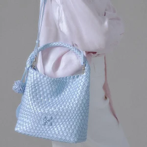 JACD Macaron Blue Bucket Bag Women's Large Capacity Tote Bag Single Shoulder Crossbody Bag Summer 2026 Soft Handle Polyester ... - AliExpress Women's Handbags