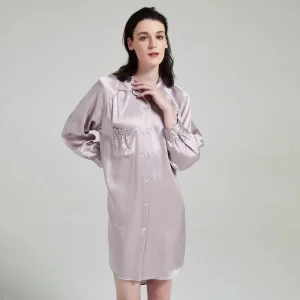 High End 19 momme Silk Shirt Skirt Nightdress Elegant Medium Long Loungewear Summer Comfort Sleepshirt Nightgown Sleepwear XL - AliExpress Women's Sleep & Lounge