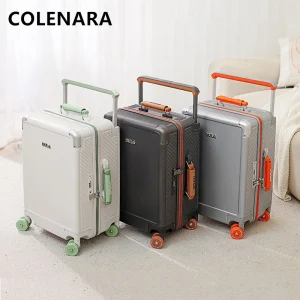 COLENARA Suitcase On Wheels PC Boarding Box Large Capacity Men's Trolley Case 20"24"26 Inch Women's Rolling Cabin Luggage Bag - AliExpress Luggage