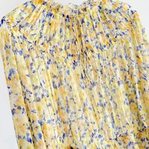 2026 New Floral Print Women Loose Shirt Lace-up O-Neck Long Sleeve Fashion Casual Silk Blouse - AliExpress Shirts & Blouses