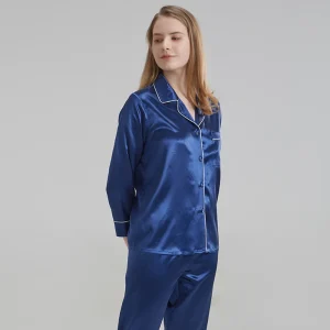 Jaxmonoy Real Silk Pajama Set for Women Luxury 6A Mulberry Silk Shirts and Trousers Two Pieces Sets Spring Summer Fall Sleepwear - AliExpress Women's Sleep & Lounge