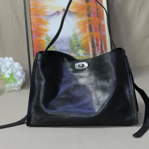 Retro Oil Waxed Vegetable Tanned Leather Tote Bag Women's Lazy Style Soft Large Capacity Commuter Bag Single Shoulder Armpit ... - AliExpress Women's Handbags