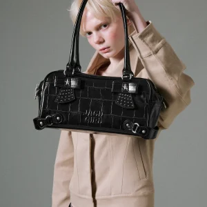 JACD Black Fashionable Retro Boston Bag Women's Crossbody Shoulder Bag Underarm Bag Stylish Polyester  Detachable Straps - AliExpress Women's Handbags