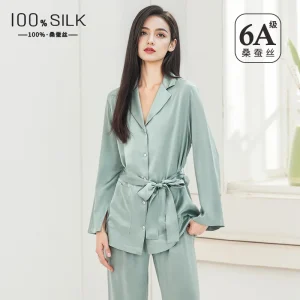 Women 19MM 100% Mulberry Silk Pajamas Set Lapel Long Sleeve Soft Elegant Homewear Casual Loungewear Can Be Worn Outside - AliExpress Women's Sleep & Lounge