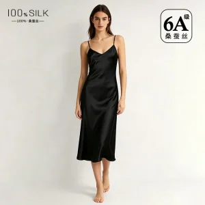 2026 Summer New Silk Nightdress Women's High Sense 100 Mulberry Silk Medium Long Loungewear with Suspender Skirt Luxuary Sexy - AliExpress Women's Sleep & Lounge