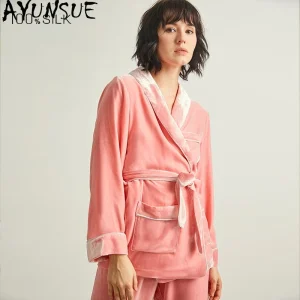 AYUNSUE 100% Mulberry Silk Pajamas for Women 19MM Silk 2026 Spring Autumn Newarrive Thick Sleepwear Bathrobes Pijama Feminino - AliExpress Women's Sleep & Lounge