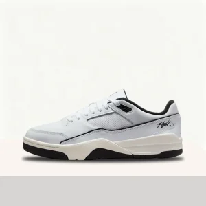 Nike Jordan FLIGHT COURT comfortable non-slip low top retro basketball shoes for men and women white black  HF3255-100 - AliExpress Sneakers