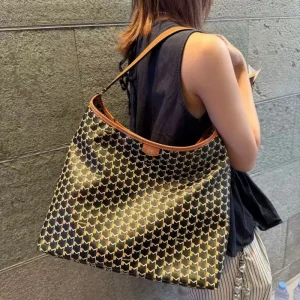 Designer Hobo Bags For Women Luxury Brand High Quality Monogram Canvas Smooth Leather Handle Large Capacity Elegant Shoulder Bag - AliExpress Women's Handbags