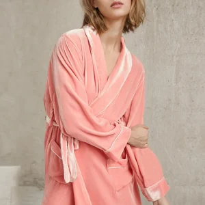 Winsleter, Base Yarn 19MM 100%Real Silk Velvet Night-robe, Women Long Sleeve Lace-up, Warm Pajamas Robe, Autumn Winter P49956CC - AliExpress Women's Sleep & Lounge