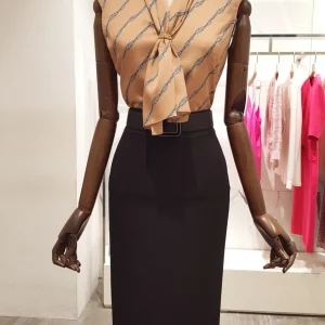 Spring 2023 Women's Slim Fit round Neck Pullover Shirt Korean Style Commute Fashion Sleeveless Top with Scarf Polyester Material - AliExpress Shirts & Blouses