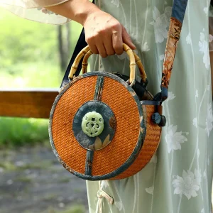 New Arrival Top Fashion Featured High-End Quality Chinese Style Retro Handheld Artistic Handmade Bamboo Woven Bag - AliExpress Women's Handbags