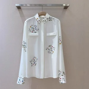 Women's Summer Fresh Tiny Floral Print Long Sleeve Blouse - AliExpress Shirts & Blouses