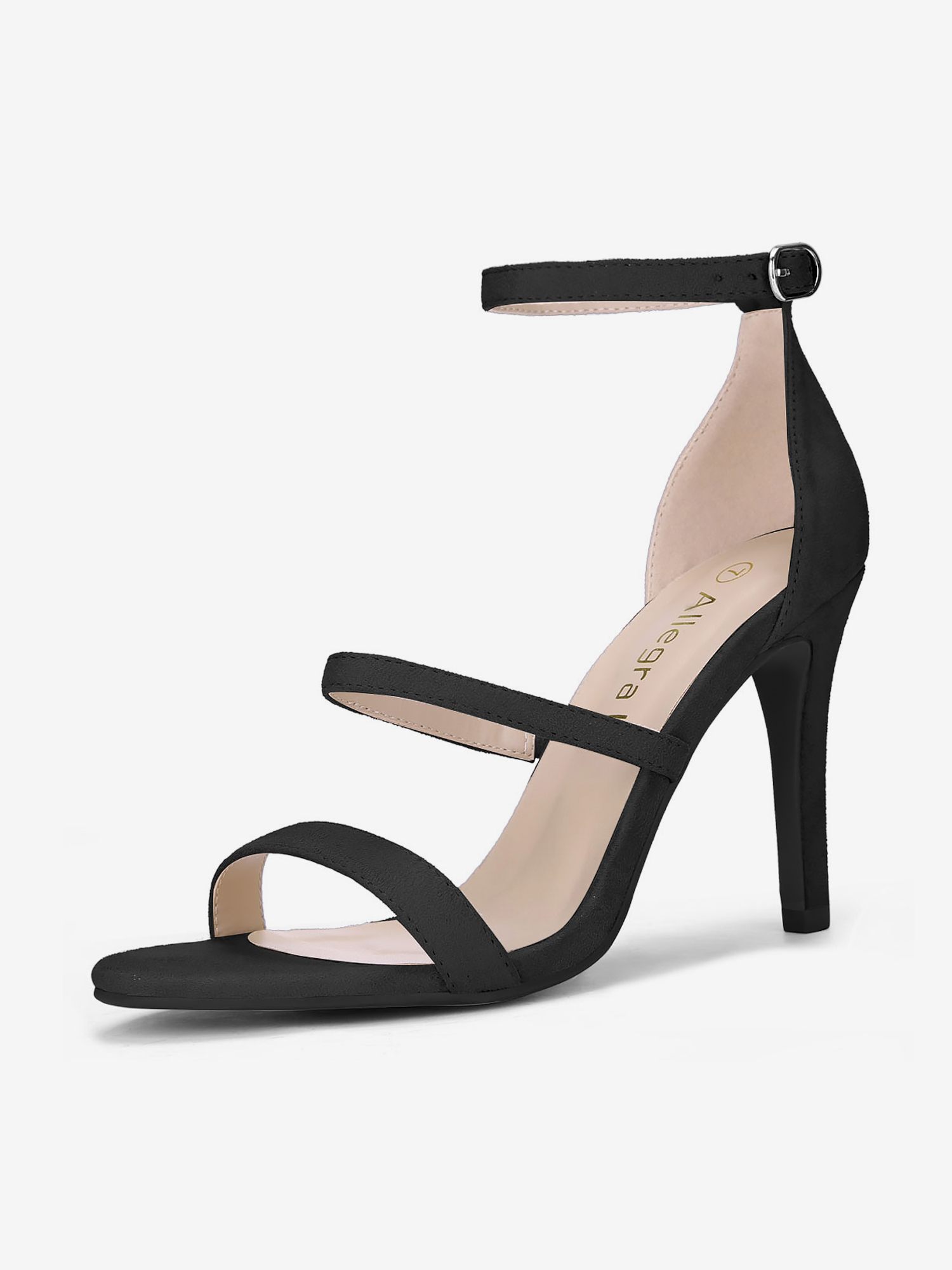 Open Toe Triple Straps Stiletto High Heel Sandals Black/10 - Allegra K catalog