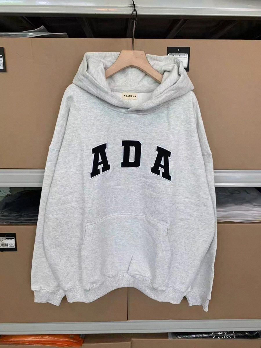 Adonola ADA Adas Letter Print Hoodie Premium Oversized Hoodie womens Sweatshirts Pullover with Kangaroo Pocket Effortless Street Style Y2K Streetwear