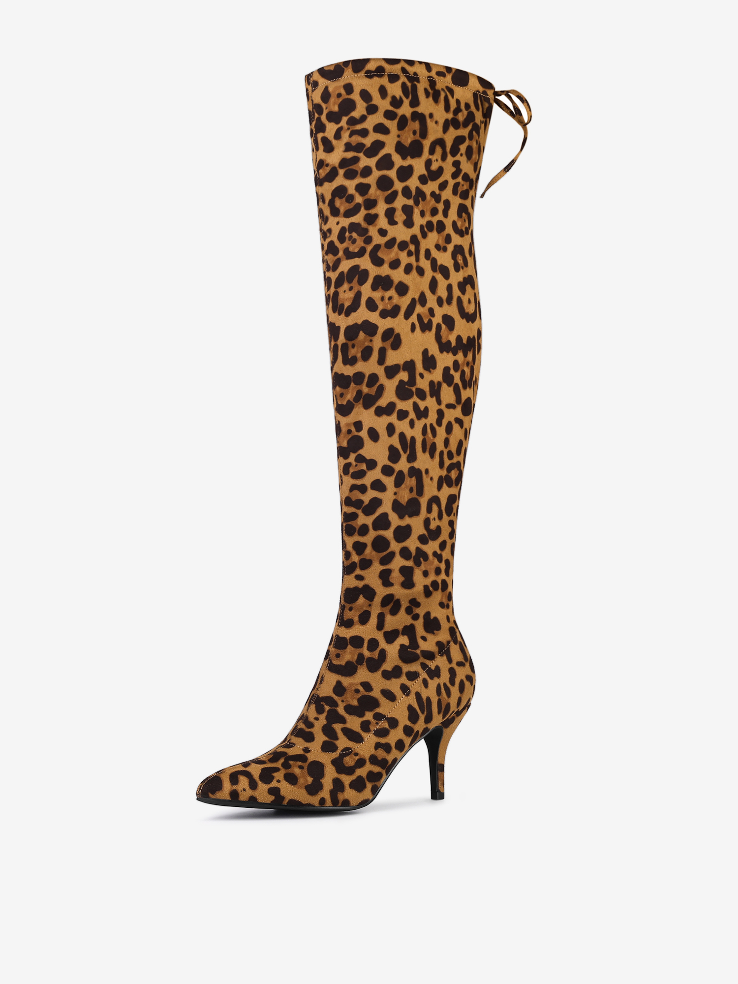 Stiletto Heel Thigh High Over the Knee Boots Leopard/6 - Allegra K catalog