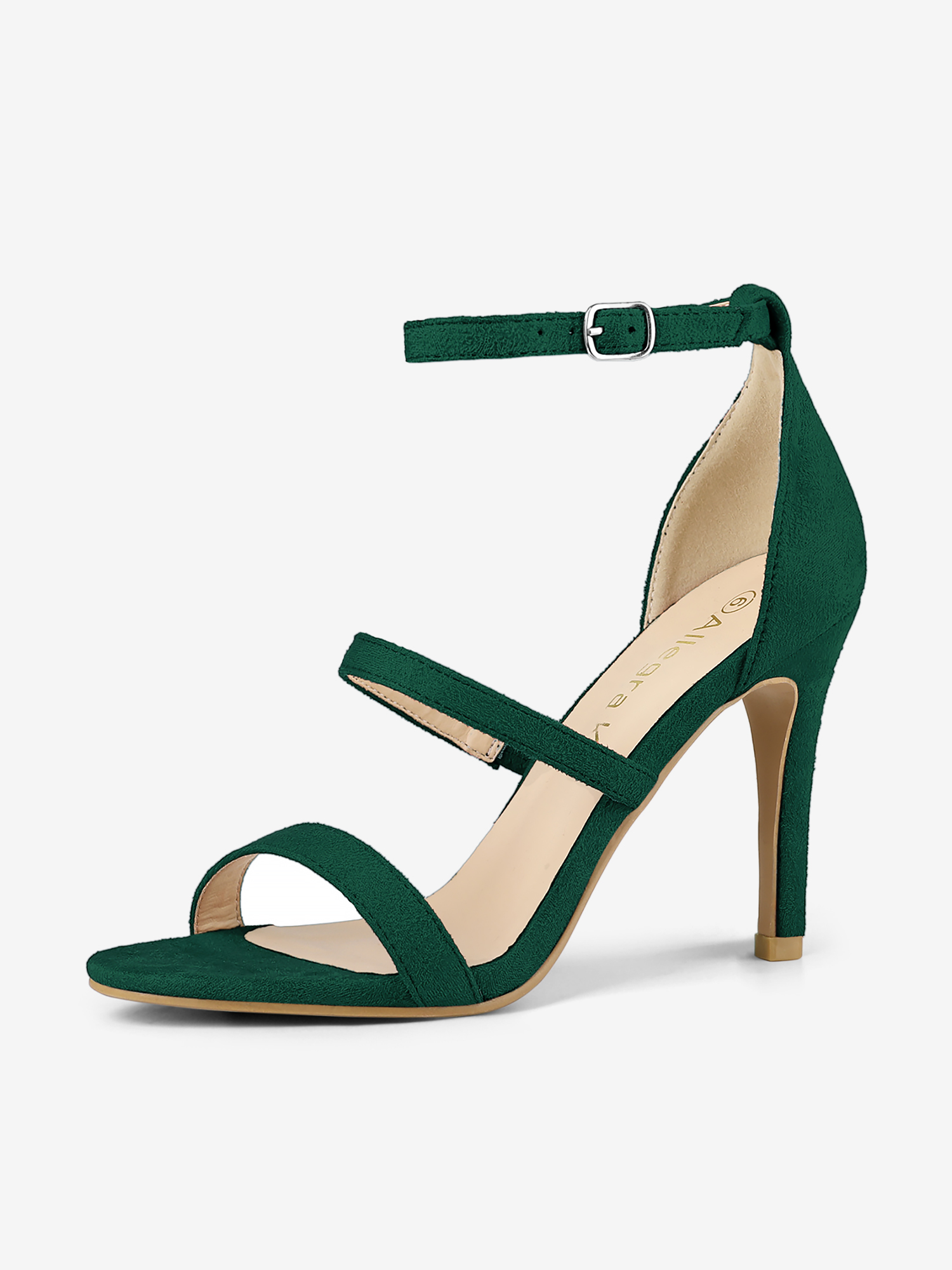 Open Toe Triple Straps Stiletto High Heel Sandals Green/7 - Allegra K catalog