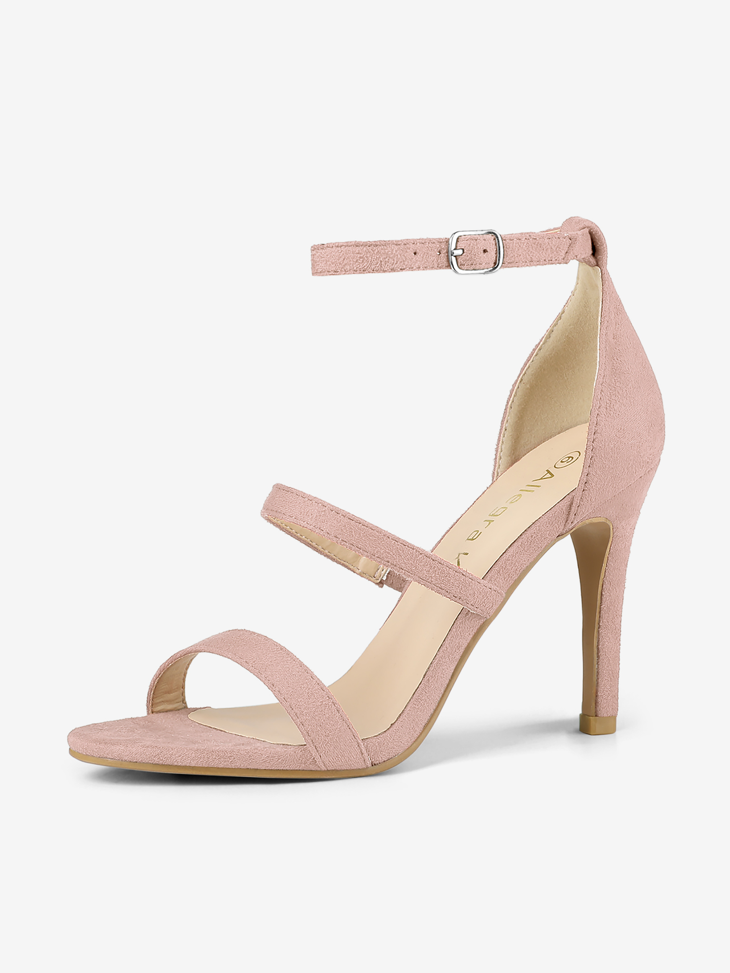 Open Toe Triple Straps Stiletto High Heel Sandals Dust Pink/7 - Allegra K catalog