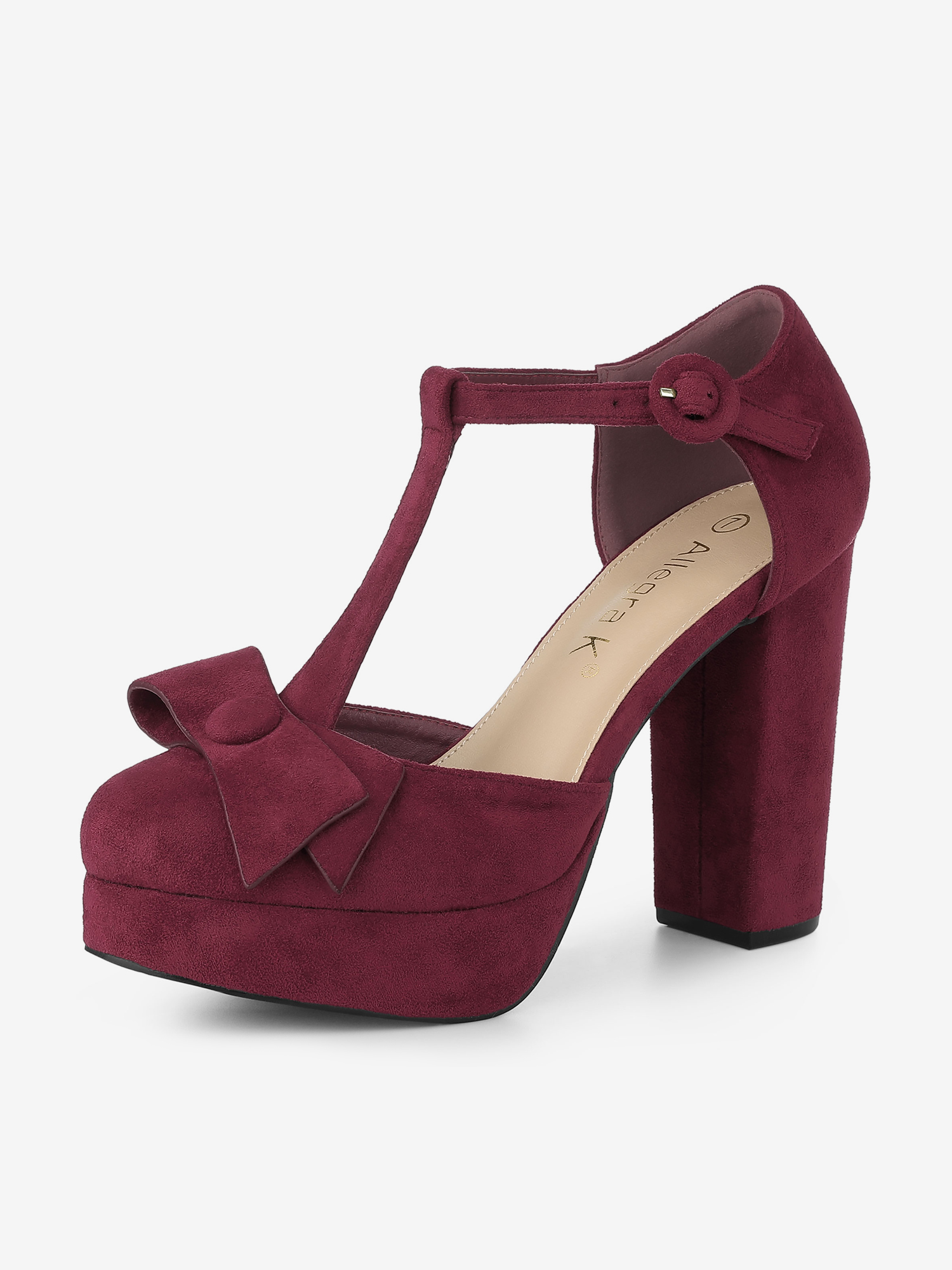 Mary Janes Platform Pumps Halloween Costumes Chunky Heel Dress Shoes Burgundy/7 - Allegra K catalog
