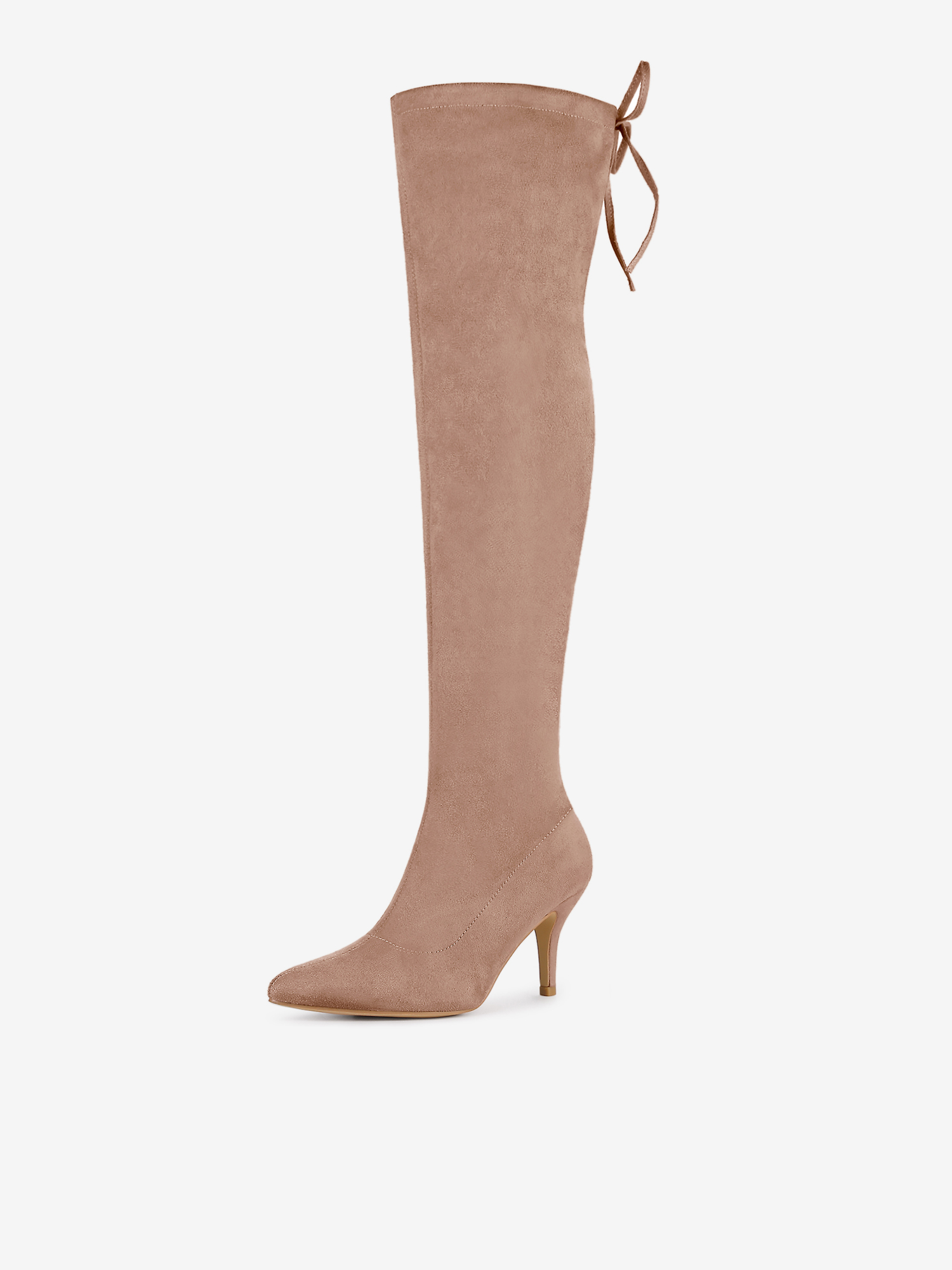 Stiletto Heel Thigh High Over the Knee Boots Dust Pink/9 - Allegra K catalog