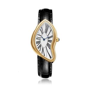 New Alien Crash Melt Twist Y2K Watches for Men and Women Fashion Leather Strap Waterproof Quartz Wristwatches Gift Drop Shipping Y251011